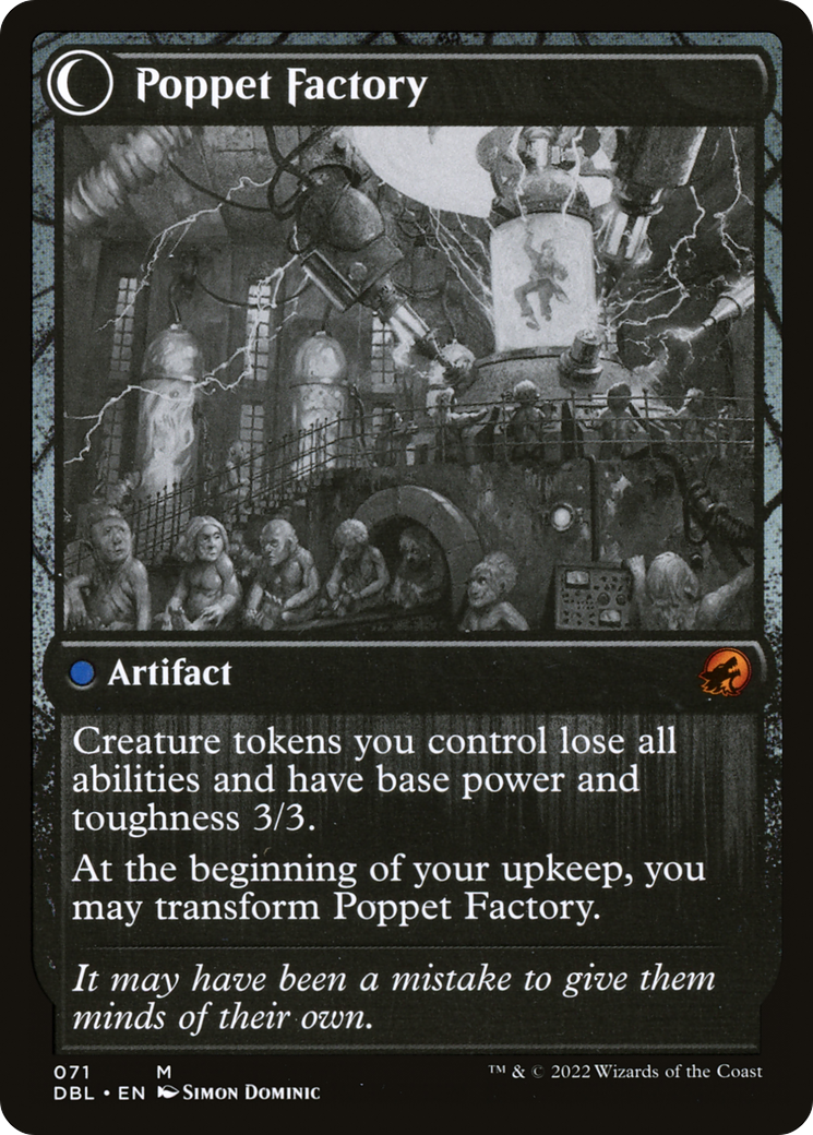 Poppet Stitcher (DBL-071) - Innistrad: Double Feature: (Double Faced Transform) Foil