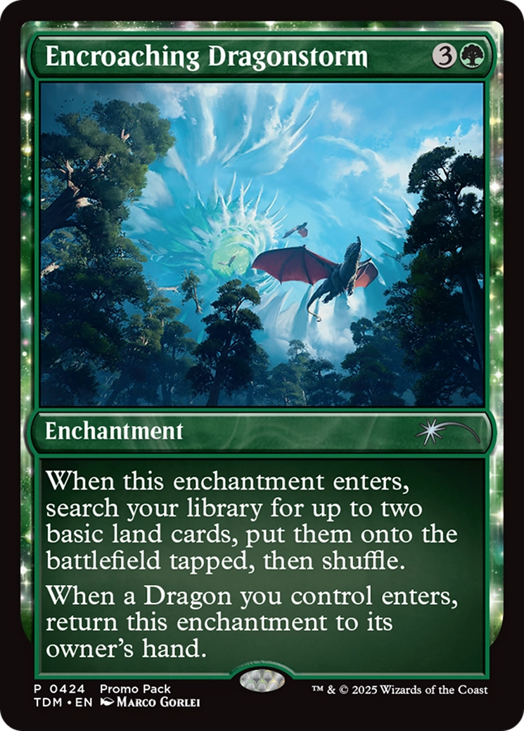 Encroaching Dragonstorm (PPTDM-424) - Promo Pack: Tarkir: Dragonstorm: (enchantment)