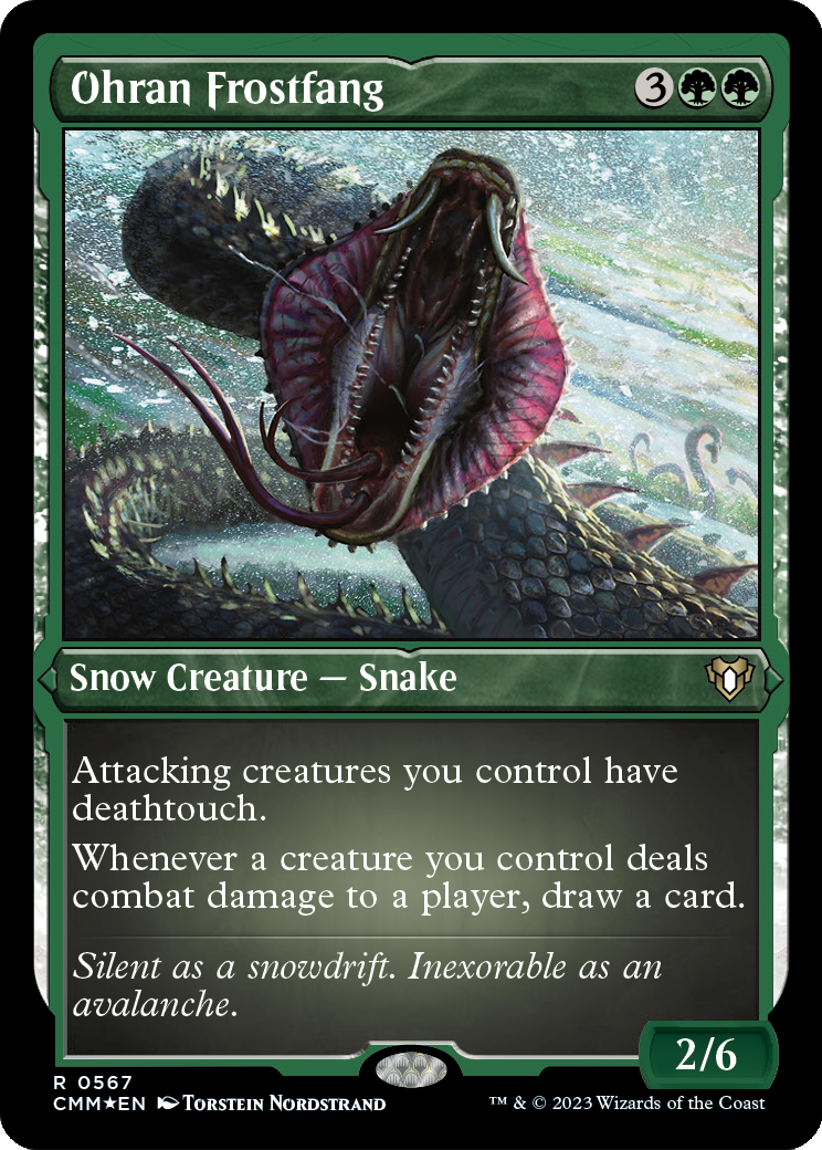 Ohran Frostfang (Foil Etched) (CMM-567) - Commander Masters: (snow) Foil