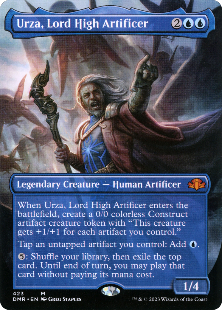 Urza, Lord High Artificer (Borderless) (DMR-423) - Dominaria Remastered
