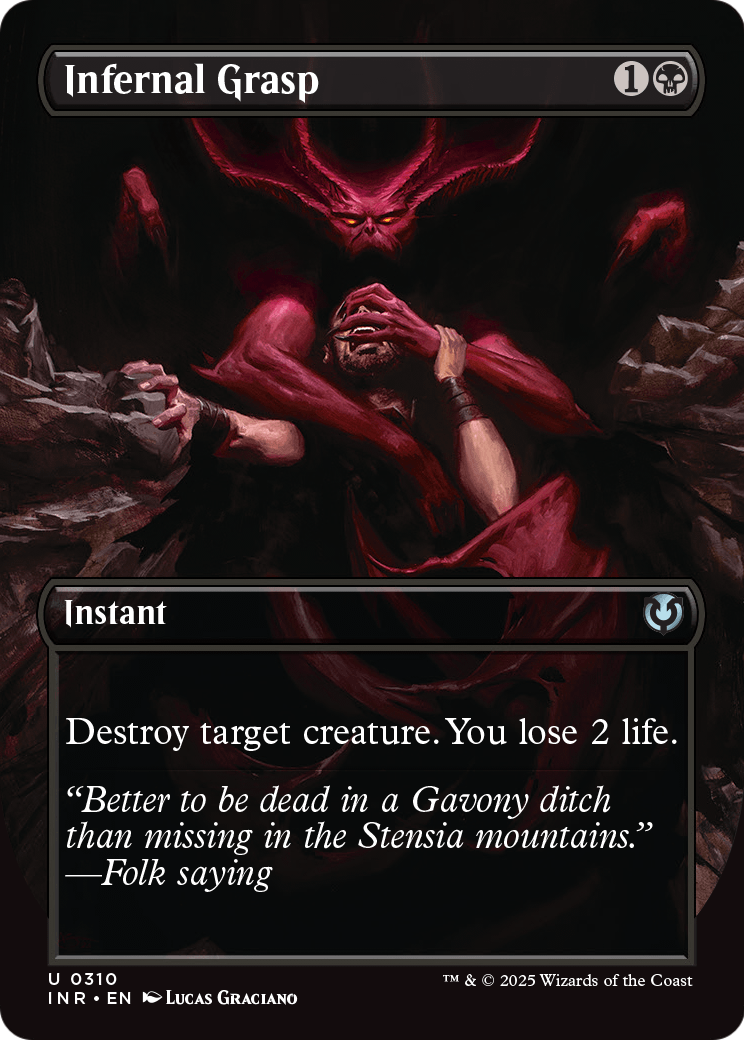 Infernal Grasp (Borderless) (INR-310) - Innistrad Remastered