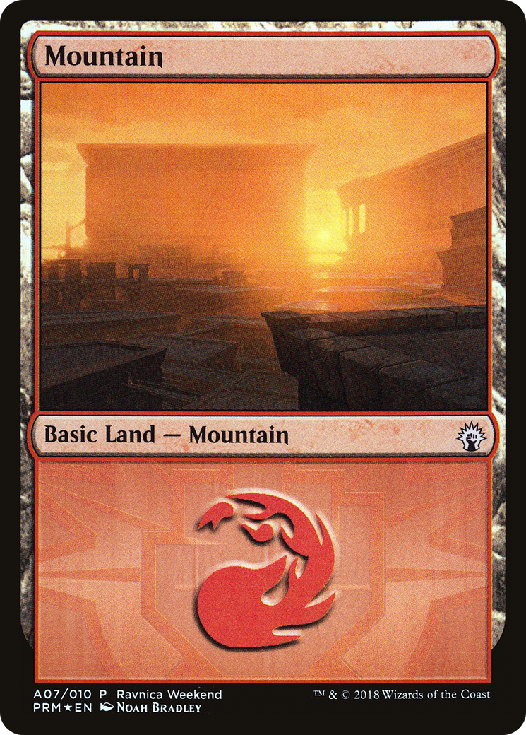 Mountain - Boros (A07) (LARP-007) - GRN Ravnica Weekend Foil