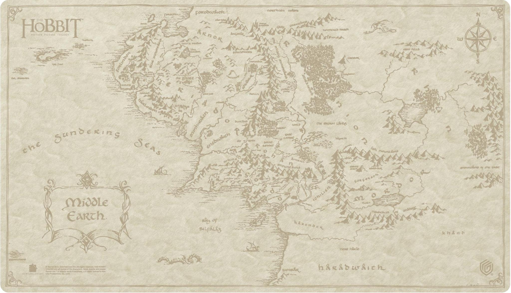 Ultimate Guard Sophoskin Playmat: The Hobbit Map - Middle Earth