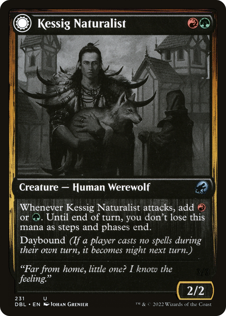 Kessig Naturalist (DBL-231) - Innistrad: Double Feature: (Double Faced Transform) Foil