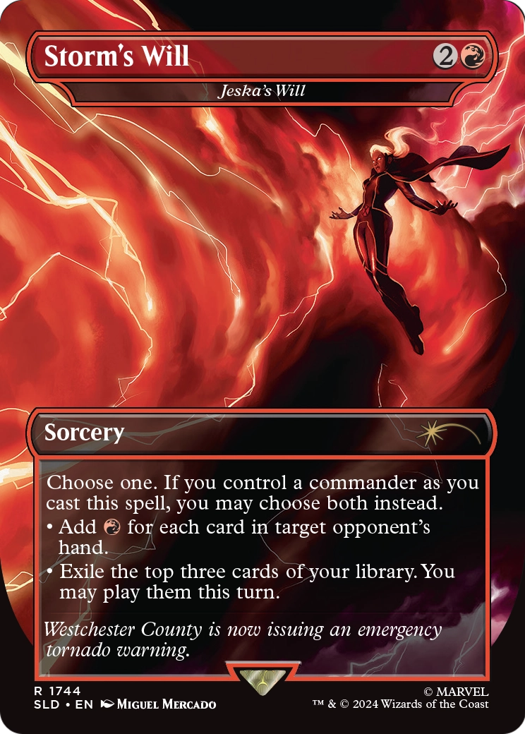 Storm's Will - Jeska's Will (SLD-1744) - Secret Lair Drop / Storm's Will (Borderless)