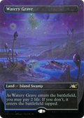 Watery Grave (Borderless) (Galaxy Foil) (UNF-529) - Unfinity Foil