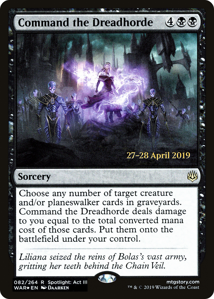 Command the Dreadhorde (PRE-82S) - War of the Spark Promos Foil