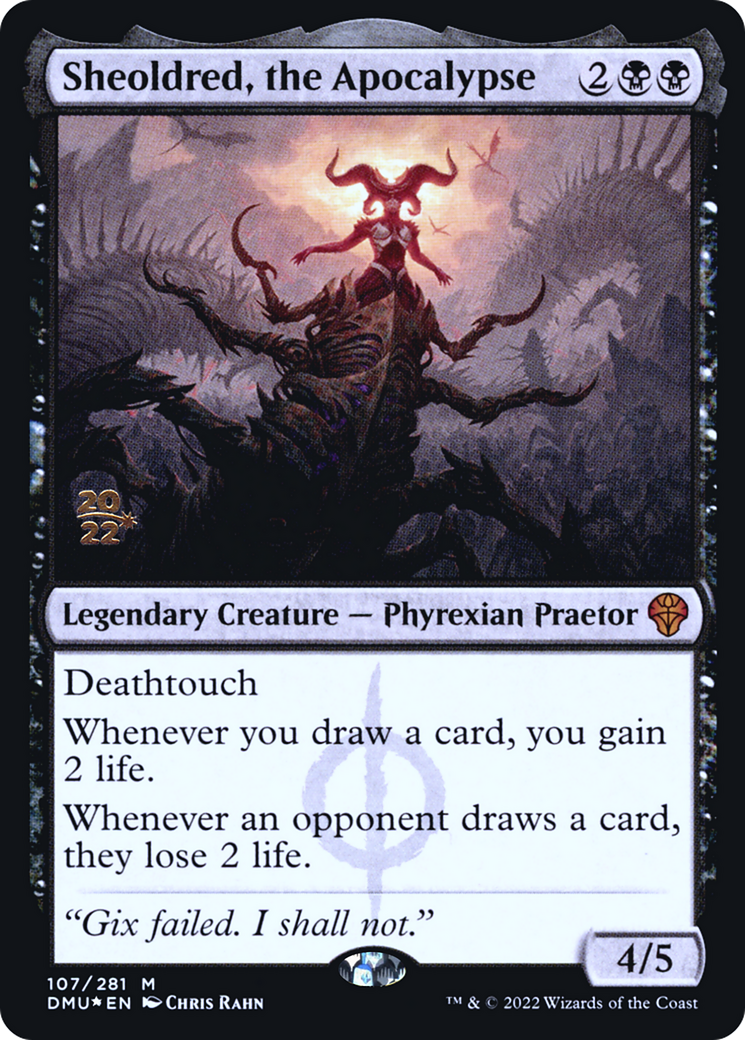 Sheoldred, the Apocalypse (PRE-107) - Dominaria United Promos Foil