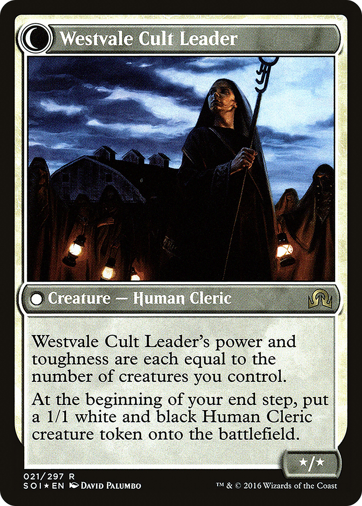 Hanweir Militia Captain // Westvale Cult Leader (PRE-21S) - Shadows over Innistrad Promos: (Double Faced Transform) Foil