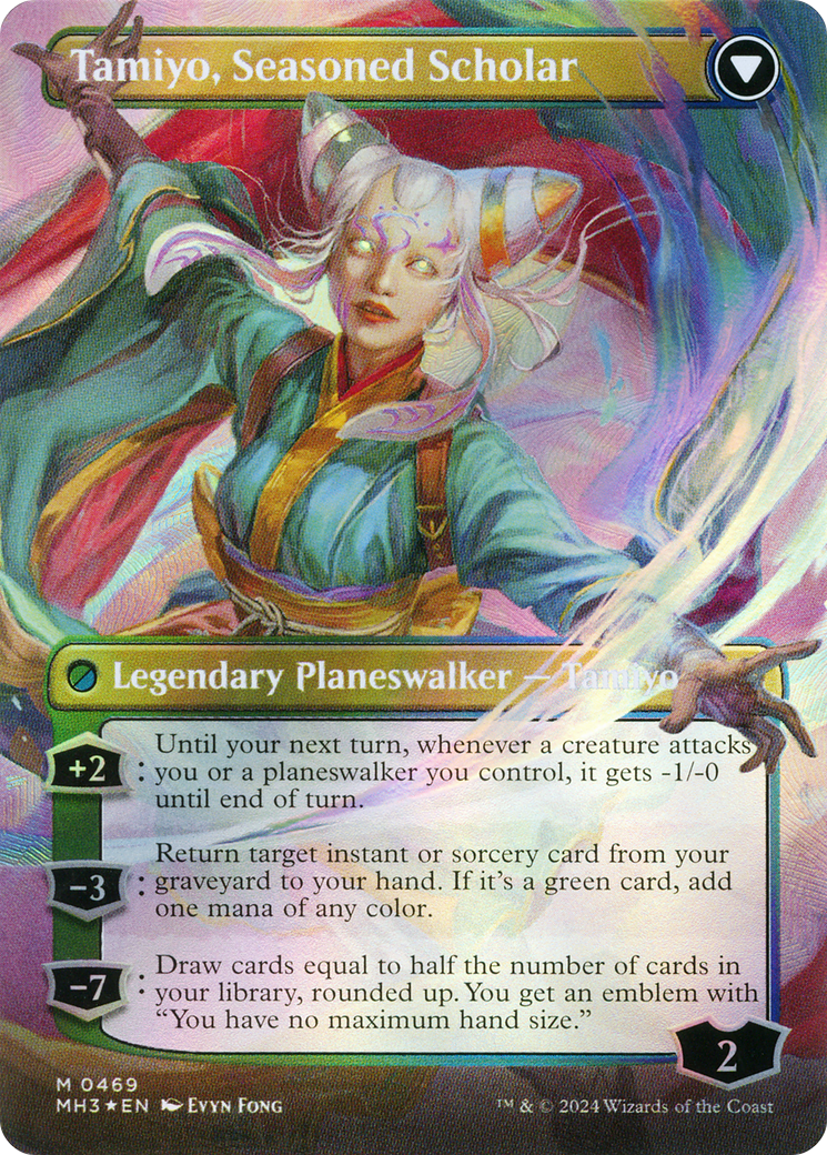 Tamiyo, Inquisitive Student (Borderless) (Textured Foil) (MH3-469) - Modern Horizons 3 Foil
