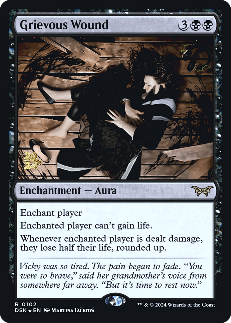 Grievous Wound (PRE-102) - Duskmourn: House of Horror Promos Foil