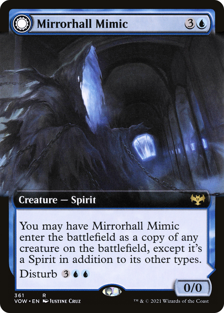 Mirrorhall Mimic (Extended Art) (VOW-361) - Innistrad: Crimson Vow: (Extended Art, Double Faced Transform) Foil