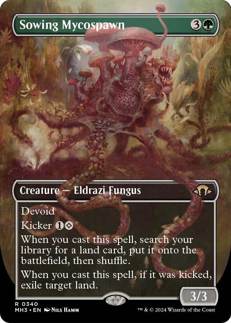 Sowing Mycospawn (Borderless) (MH3-340) - Modern Horizons 3 Foil