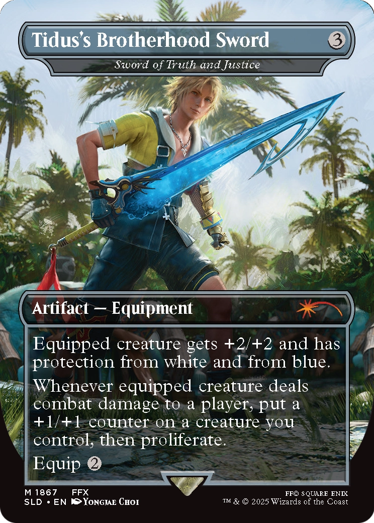 Tidus's Brotherhood Sword - Sword of Truth and Justice (SLD-1867) - Secret Lair Drop / Tidus's Brotherhood Sword (Borderless)