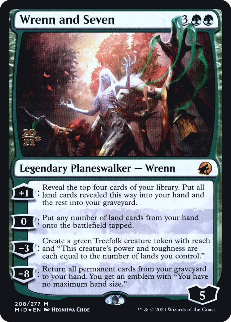 Wrenn and Seven (PRE-208S) - Innistrad: Midnight Hunt Promos Foil