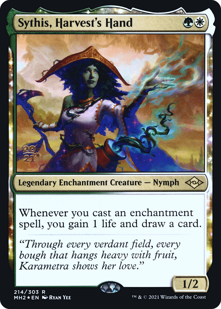 Sythis, Harvest's Hand (PRE-214S) - Modern Horizons 2 Promos: (enchantment) Foil