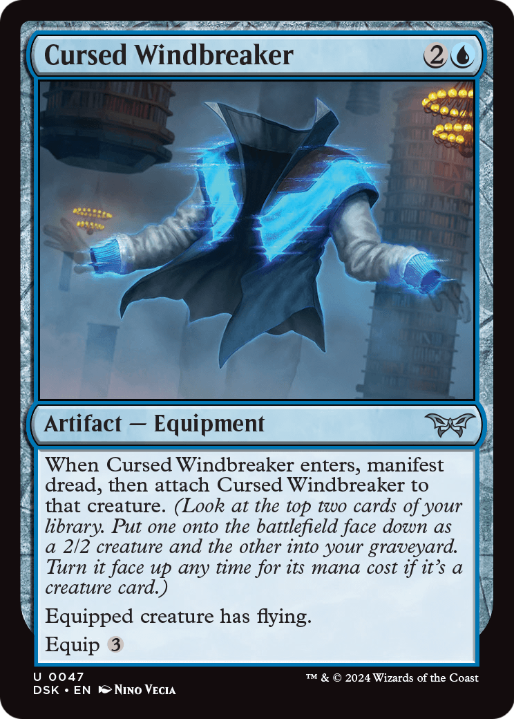 Cursed Windbreaker (DSK-047) - Duskmourn: House of Horror Foil