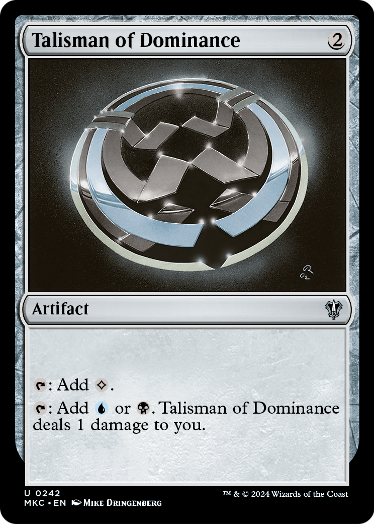 Talisman of Dominance (MKC-242) - Murders at Karlov Manor Commander