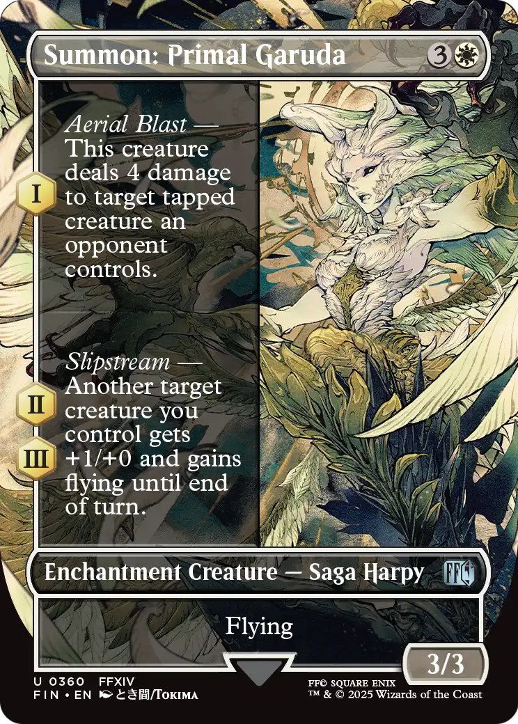 Summon: Primal Garuda (Borderless) (FIN-360) - FINAL FANTASY: (enchantment)