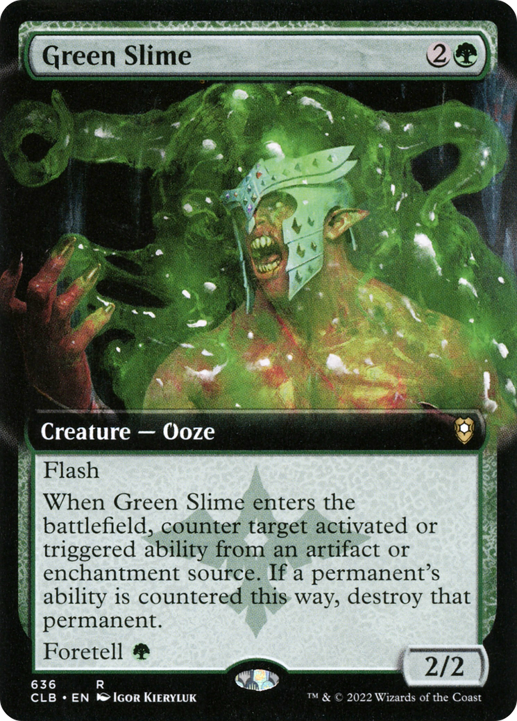 Green Slime (Extended Art) (CLB-636) - Commander Legends: Battle for Baldur's Gate: (Extended Art)