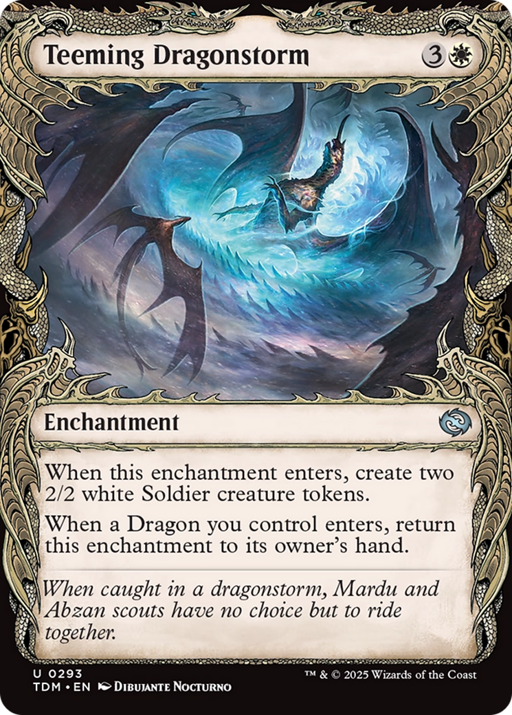 Teeming Dragonstorm (Showcase) (TDM-293) - Tarkir: Dragonstorm: (Showcase, enchantment) Foil