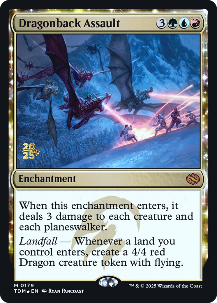 Dragonback Assault (PRE-179) - Prerelease Cards: (enchantment) Foil
