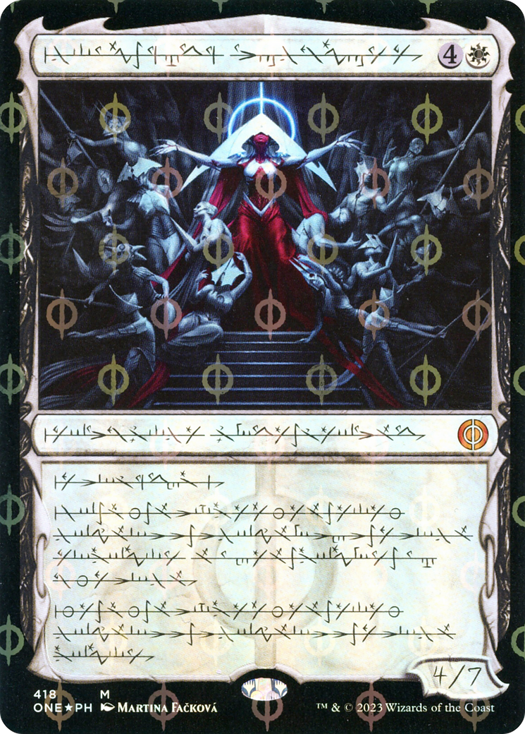 Elesh Norn, Mother of Machines (Phyrexian) (Step-and-Compleat Foil) (ONE-418) - Phyrexia: All Will Be One: (Showcase) Foil