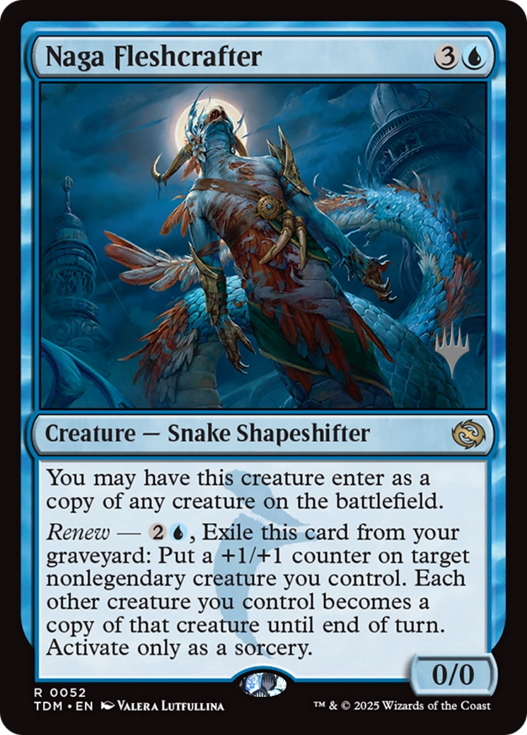 Naga Fleshcrafter (PPTDM-052) - Promo Pack: Tarkir: Dragonstorm Foil