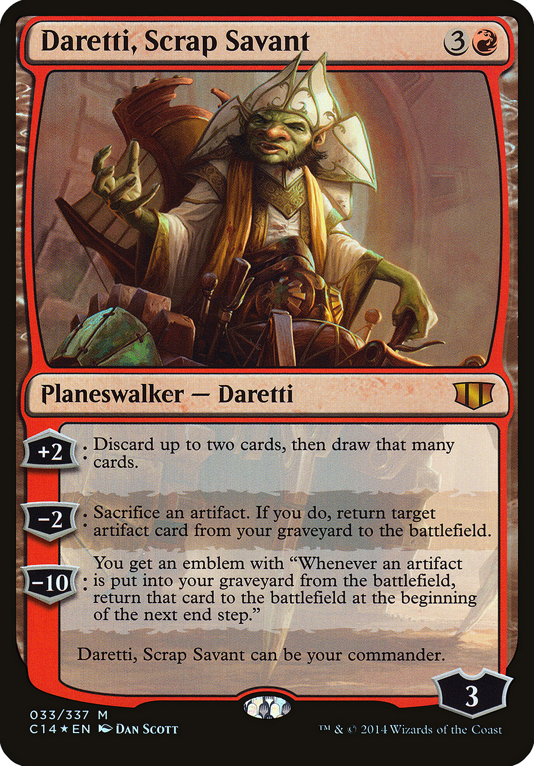 Daretti, Scrap Savant (Commander 2014) (OVER-033) - Commander 2014 Oversized Foil
