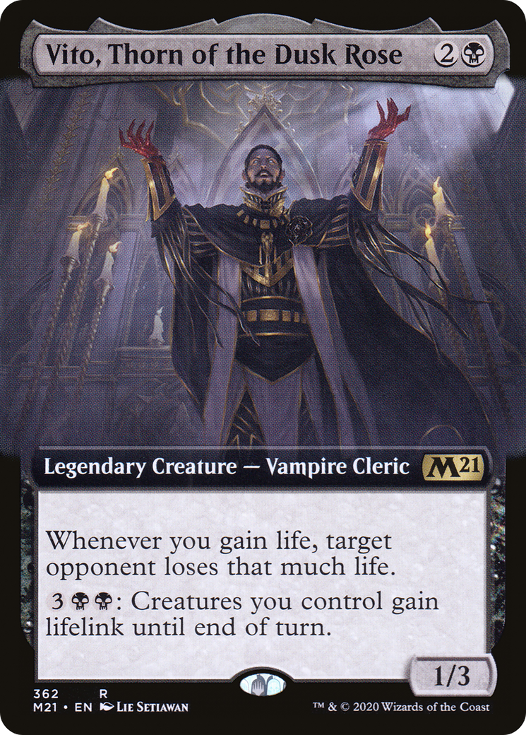 Vito, Thorn of the Dusk Rose (Extended Art) (M21-362) - Core Set 2021: (Extended Art)