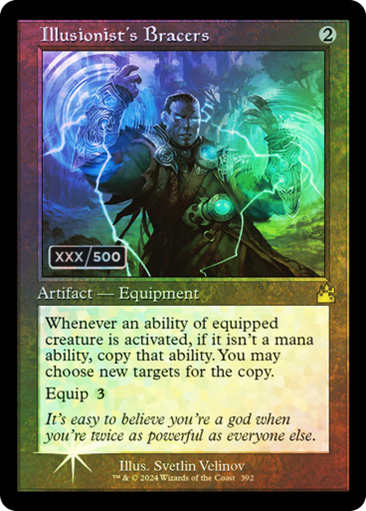 Illusionist's Bracers (Retro Frame) (Serial Numbered) (RVR-392) - Ravnica Remastered Foil