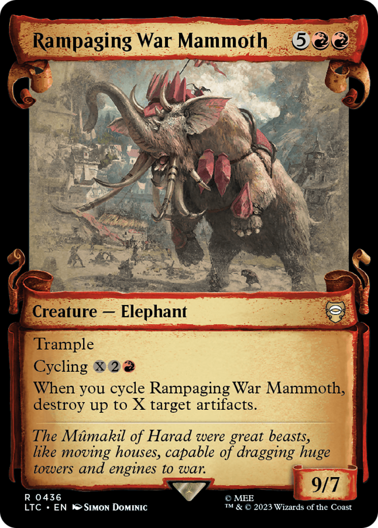 Rampaging War Mammoth (Showcase Scrolls) (LTC-436) - Tales of Middle-earth Commander: (Showcase)