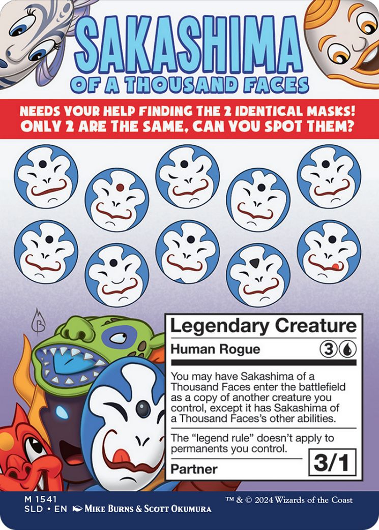 Sakashima of a Thousand Faces (SLD-1541) - Secret Lair Drop (Borderless) Foil