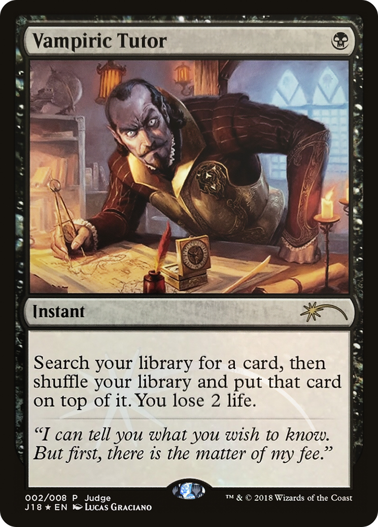 Vampiric Tutor (J18) (JDG-002) - Judge Gift Cards 2018 Foil