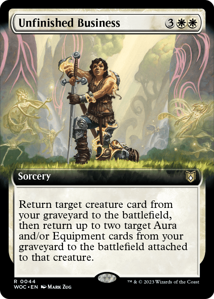 Unfinished Business (Extended Art) (WOC-044) - Wilds of Eldraine Commander: (Extended Art)
