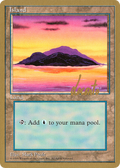 Island (B) - 1996 Michael Loconto (4ED) (WCD-) - Pro Tour Collector Set