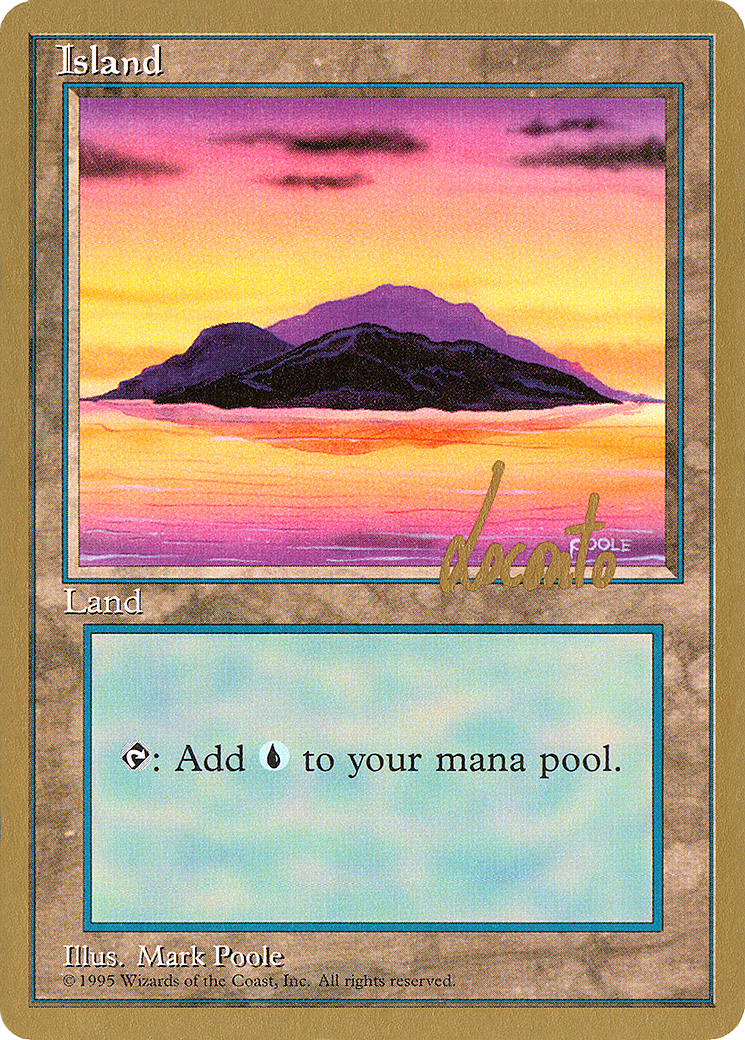 Island (B) - 1996 Michael Loconto (4ED) (WCD-) - Pro Tour Collector Set