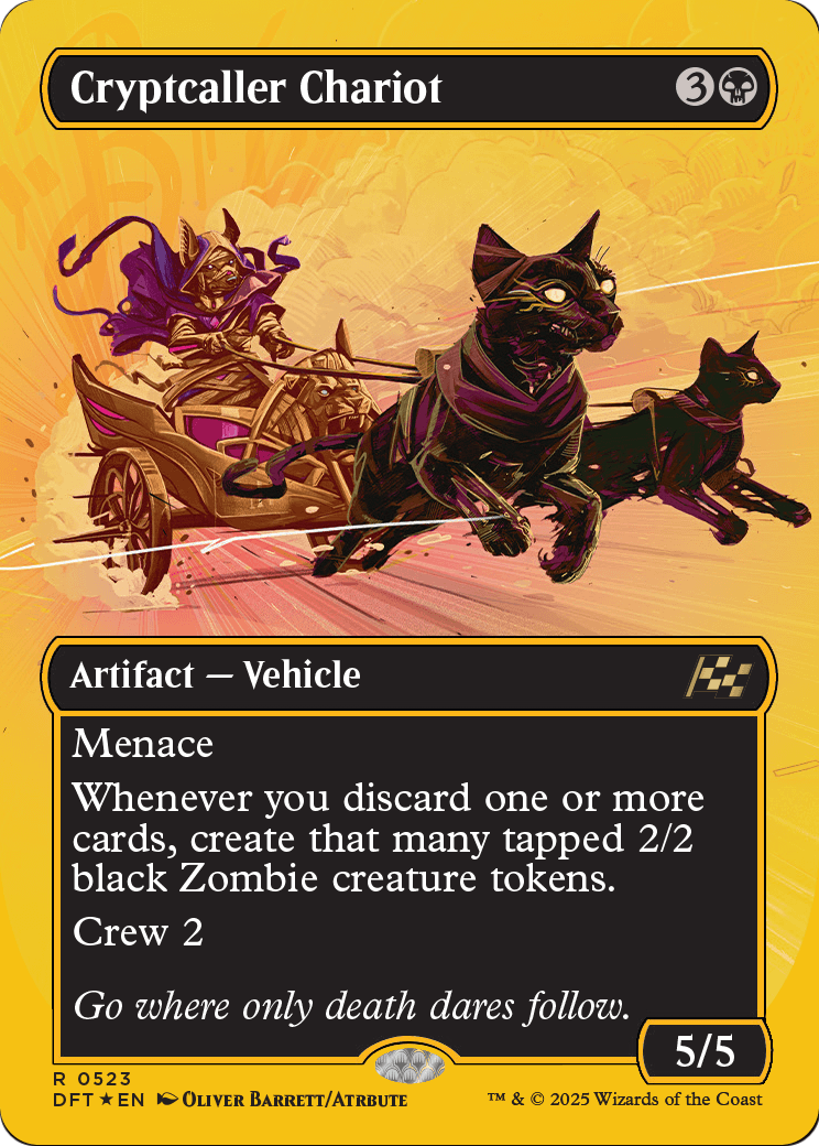 Cryptcaller Chariot (Borderless) (First-Place Foil) (DFT-523) - Aetherdrift Foil