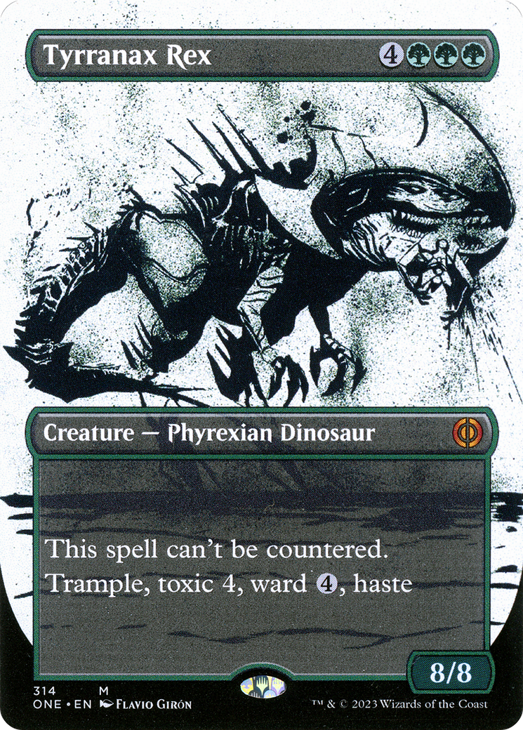 Tyrranax Rex (Showcase) (ONE-314) - Phyrexia: All Will Be One: (Showcase) (Borderless) Foil