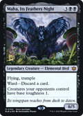 Maha, Its Feathers Night (PRE-100) - Bloomburrow Promos Foil