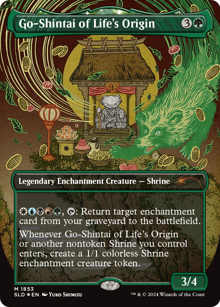 Go-Shintai of Life's Origin (Display Commander) - Thick Stock (SLD-1853) - Secret Lair Drop: (enchantment) (Borderless) Foil
