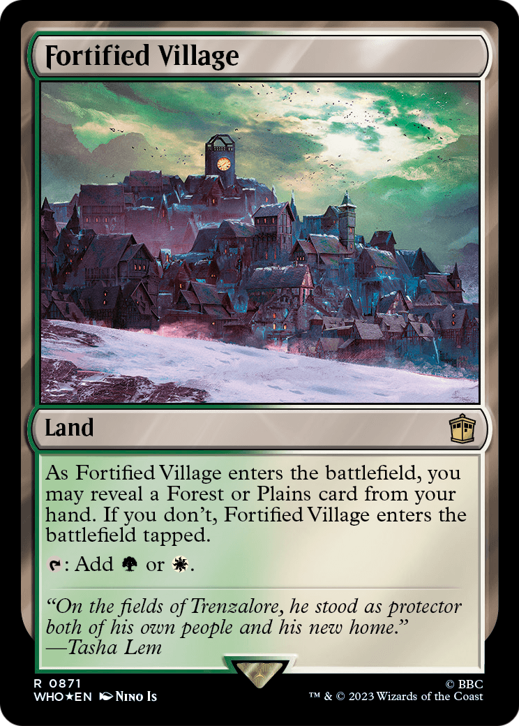 Fortified Village (Surge Foil) (WHO-871) - Doctor Who Foil