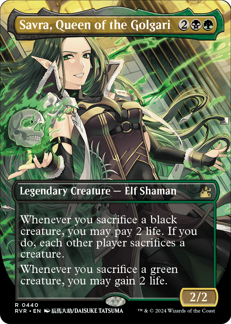 Savra, Queen of the Golgari (Anime Borderless) (RVR-440) - Ravnica Remastered Foil