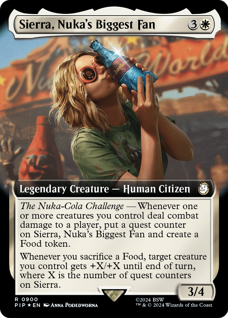 Sierra, Nuka's Biggest Fan (Extended Art) (Surge Foil) (PIP-900) - Fallout: (Extended Art) Foil