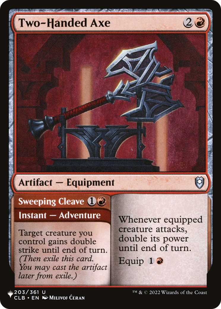 Two-Handed Axe // Sweeping Cleave (LIST-CLB-203) - The List
