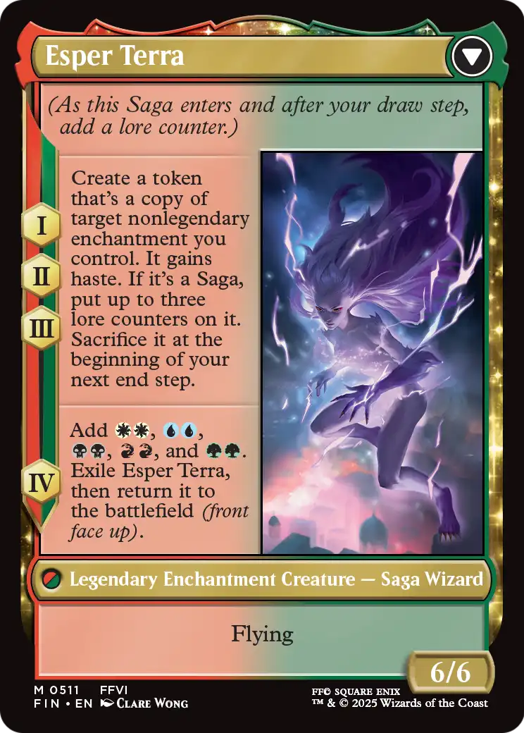 Terra, Magical Adept (Extended Art) (FIN-511) - FINAL FANTASY: (enchantment, Extended Art) Foil