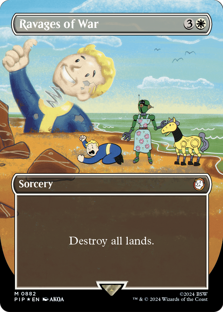 Ravages of War (Borderless) (Surge Foil) (PIP-882) - Fallout Foil