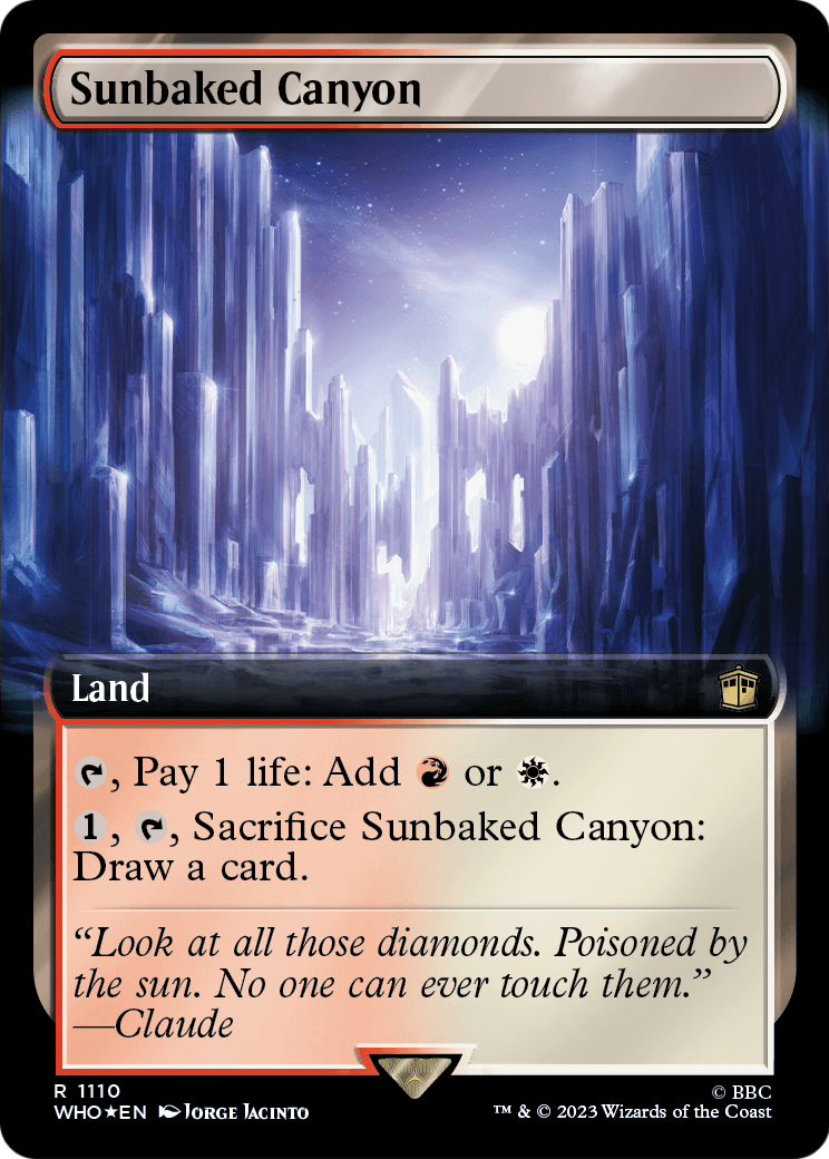 Sunbaked Canyon (Extended Art) (Surge Foil) (WHO-1110) - Doctor Who: (Extended Art) Foil