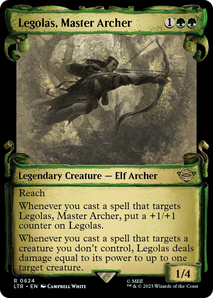 Legolas, Master Archer (Showcase Scrolls) (LTR-624) - The Lord of the Rings: Tales of Middle-earth: (Showcase) Foil