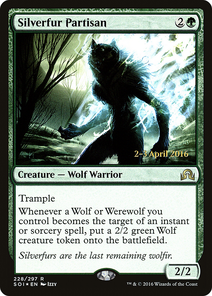Silverfur Partisan (PRE-228S) - Shadows over Innistrad Promos Foil